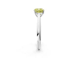White gold Fancy Yellow Cushion Cut Diamond Solitaire Engagement Ring with Cathedral Setting and Four-Prong Mount_52