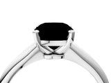 White gold Fancy Yellow Cushion Cut Diamond Solitaire Engagement Ring with Classic Band and Four-Prong Setting_119