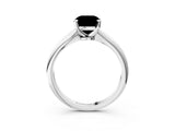 White gold Fancy Yellow Cushion Cut Diamond Solitaire Engagement Ring with Classic Band and Four-Prong Setting_119
