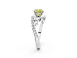 White gold Fancy Yellow Cushion Cut Diamond Solitaire Ring with Filigree Band and Four-Prong Setting_78