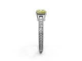 White gold Fancy Yellow Cushion  Cut Milgrain Channel Set Engagement Ring with Solitaire Prong Setting_58