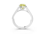 White gold Fancy Yellow Cushion Cut Solitaire Cathedral Diamond Engagement Ring with Channel-Set Band and Four-Prong Setting_18