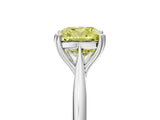 White gold Fancy Yellow Cushion Cut Solitaire Diamond Ring with Six-Prong Setting and Classic Band_17