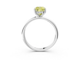White gold Fancy Yellow Cushion  Cut Solitaire Engagement Ring with Four-Prong Setting and Classic Band_23