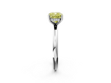 White gold Fancy Yellow Cushion  Cut Solitaire Engagement Ring with Four-Prong Setting and Classic Band_23