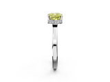 White gold Fancy Yellow Cushion  Cut Solitaire Engagement Ring with Four-Prong Setting on a Classic Band_22