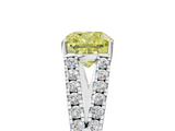 White gold Fancy Yellow Cushion  Cut Split Shank Pave Diamond Engagement Ring with Four-Prong Setting_29