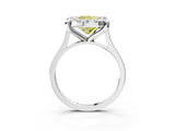White gold Fancy Yellow Cushion  Diamond Cluster Halo Solitaire with Four-Prong Setting_108