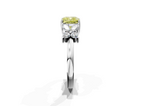 White gold Fancy Yellow Cushion  Diamond Floral Cluster Ring with Solitaire Band and Prong Setting_67
