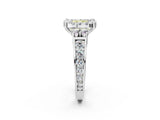 White gold Fancy Yellow Cushion  Halo Diamond Engagement Ring with Split Shank and Four-Prong Setting_57