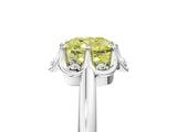 White gold Fancy Yellow Cushion  Halo Diamond Ring with Round Cluster Setting, Solitaire Band, and Four-Prong Setting_54