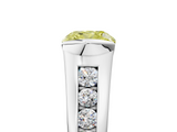 White gold Fancy Yellow Cushion  Solitaire Bezel-Set Diamond Ring with Channel-Set Band_42
