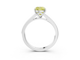 White gold Fancy Yellow Cushion  Solitaire Pavé Band with Four-Prong Setting_48