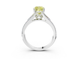 White gold Fancy Yellow Cushion  Solitaire Pave Split Shank Engagement Ring with Six-Prong Setting_40