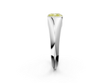 White gold Fancy Yellow Cushion  Solitaire Tension Set Diamond Ring_22