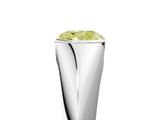 White gold Fancy Yellow Cushion  Solitaire Tension Set Diamond Ring_25