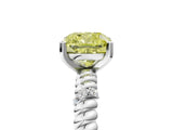 White gold Fancy Yellow Cushion  Solitaire Twisted Band Prong Set Engagement Ring_65