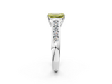 White gold Fancy Yellow Emerald  Brilliant Channel-Set Solitaire Ring with Four-Prong Setting_23