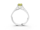 White gold Fancy Yellow Emerald  Brilliant Channel-Set Solitaire Ring with Four-Prong Setting_24