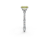 White gold Fancy Yellow Emerald  Brilliant Pavé Band Solitaire with Four-Prong Setting_55
