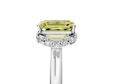 White gold Fancy Yellow Emerald  Brilliant Solitaire Engagement Ring with Six-Prong Setting and Classic Band_25