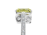 White gold Fancy Yellow Emerald  Cut Cathedral Pave Diamond Engagement Ring with Six-Prong Setting_37