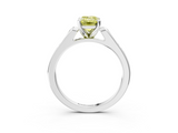 White gold Fancy Yellow Emerald  Cut Channel Set Solitaire Engagement Ring with Four-Prong Setting_181