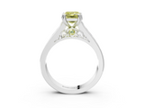 White gold Fancy Yellow Emerald  Cut Channel Set Solitaire Engagement Ring with Prong Setting_27