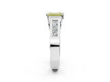 White gold Fancy Yellow Emerald Cut Cut Channel Set Solitaire Ring with Four-Prong Setting_14