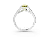White gold Fancy Yellow Emerald Cut Cut Pave Split Shank Engagement Ring with Four-Prong Setting_15