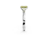 White gold Fancy Yellow Emerald Cut Diamond Engagement Ring with Side Stone Accents and Four-Prong Setting_26