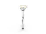 White gold Fancy Yellow Emerald  Cut Diamond Five-Stone Prong Set White Gold Ring_34