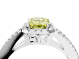 White gold Fancy Yellow Emerald Cut Diamond Halo Split Shank Engagement Ring_55