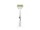 White gold Fancy Yellow Emerald Cut Diamond Solitaire Engagement Ring with Cathedral Setting and Four-Prong Mount_27