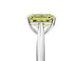 White gold Fancy Yellow Emerald Cut Diamond Solitaire Engagement Ring with Cathedral Setting and Four-Prong Mount_55