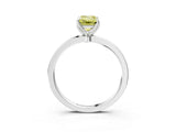 White gold Fancy Yellow Emerald Cut Diamond Solitaire Ring with Thin Band and Prong Setting_51