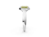 White gold Fancy Yellow Emerald  Cut Halo Solitaire Engagement Ring with Square Band and Four-Prong Setting_80