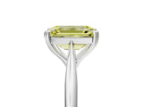 White gold Fancy Yellow Emerald Cut Solitaire Diamond Ring with Six-Prong Setting and Classic Band_17