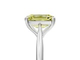 White gold Fancy Yellow Emerald Cut Solitaire Diamond Ring with Six-Prong Setting and Classic Band_41