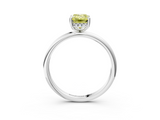 White gold Fancy Yellow Emerald  Cut Solitaire Engagement Ring with Four-Prong Setting and Classic Band_23