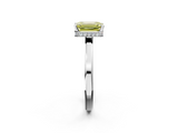 White gold Fancy Yellow Emerald  Cut Solitaire Engagement Ring with Four-Prong Setting on a Classic Band_16