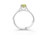 White gold Fancy Yellow Emerald Cut Solitaire Engagement Ring with Tapered Band and Four-Prong Setting_18