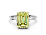 White gold Fancy Yellow Emerald Cut Solitaire Split Shank Pave Diamond Engagement Ring with Four-Prong Setting_24