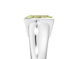 White gold Fancy Yellow Emerald Cut Solitaire Tension Set Diamond Ring with Split Shank Band_29