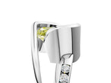 White gold Fancy Yellow Emerald Cut Solitaire Tension-Set Diamond Split Shank Ring_5