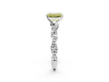 White gold Fancy Yellow Emerald Cut Solitaire Twisted Pave Band with Four-Prong Setting_17