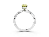 White gold Fancy Yellow Emerald Cut Solitaire Twisted Pave Band with Four-Prong Setting_18