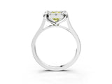 White gold Fancy Yellow Emerald  Diamond Cluster Halo Solitaire with Four-Prong Setting_109