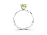 White gold Fancy Yellow Emerald  Diamond Pavé Band with Six-Prong Setting_48