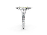 White gold Fancy Yellow Emerald  Halo Diamond Engagement Ring with Split Shank and Four-Prong Setting_57